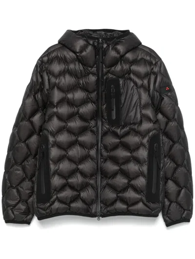 PEUTEREY BLACK QUILTED 'WEIWEI' SHORT DOWN JACKET PEUTEREY