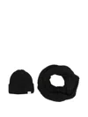 Peuterey Black Ribbed Knit Hat In Black