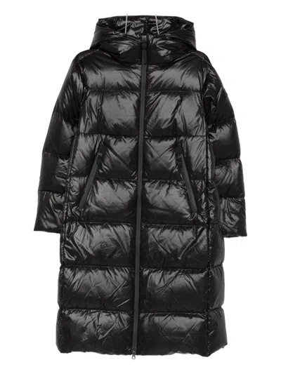 PEUTEREY Black 'Selectric' long down jacket PEUTEREY