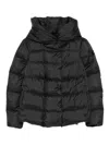 Peuterey High-volume Collar Black Puffer Jacket In Black