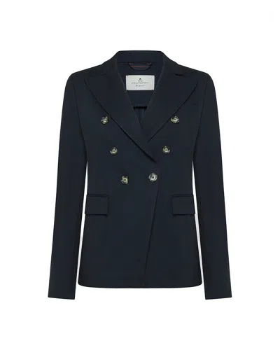 Peuterey Blazer Achill Je Doppiopetto In Punto Milano In Blue