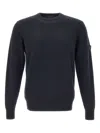 Peuterey Solid Blue Sweater With Round Neckline In Blue