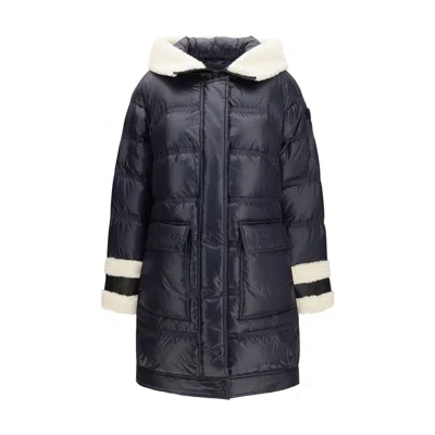 Peuterey Blue Polyamide Full-length Jacket In Black