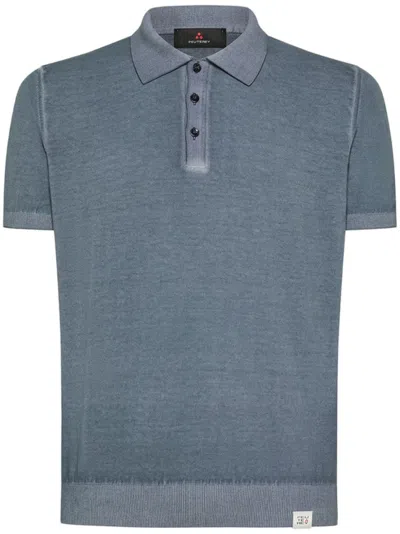PEUTEREY BLUE SHORT SLEEVE POLO