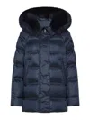 Peuterey Takan Down Jacket In Black In Blue
