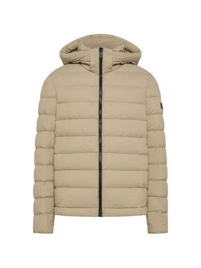 Peuterey Boggs Quilted Hooded Down Jacket In Neutral