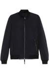Peuterey Textured Blue Jacket With High Collar