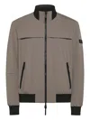 Peuterey Grey Stretch Bomber Jacket In Grey