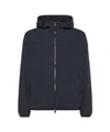 Peuterey Bomber Jacket In Lightweight Nylon Canvas In Blue