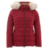 Peuterey Bordeaux Upholstered Jacket With Pelliccia Collar  In Animal Print
