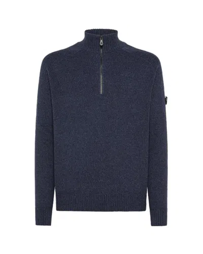 PEUTEREY BRAILLE SWEATER 03 GRAPHITE BLUE