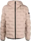 Peuterey Logo-patch Padded Hooded Jacket In Beige