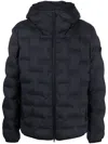 Peuterey Classic-hood Padded-design Jacket In Blu Grafite
