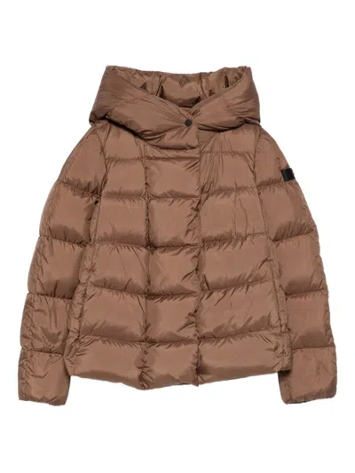 PEUTEREY BROWN QUILTED JACKET