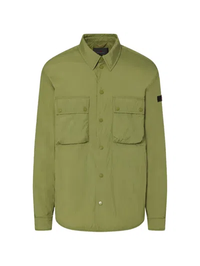 Peuterey Buttoned Chest-pocket Shirt In Green