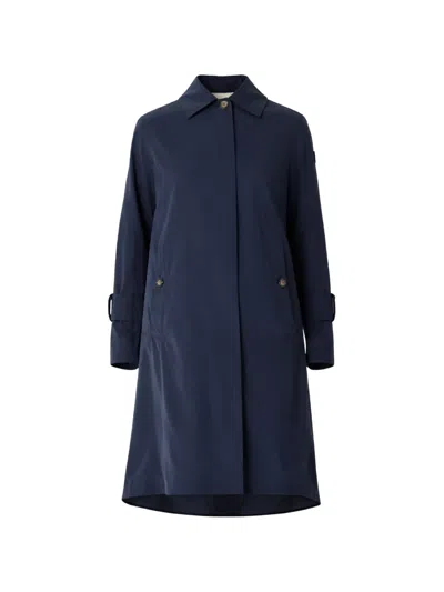Peuterey Buttoned Trench Coat In Blue