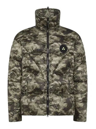 PEUTEREY CAMOUFLAGE GREEN DOWN JACKET