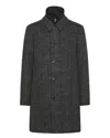 Peuterey Check-pattern Buttoned Single-breasted Coat In Multi