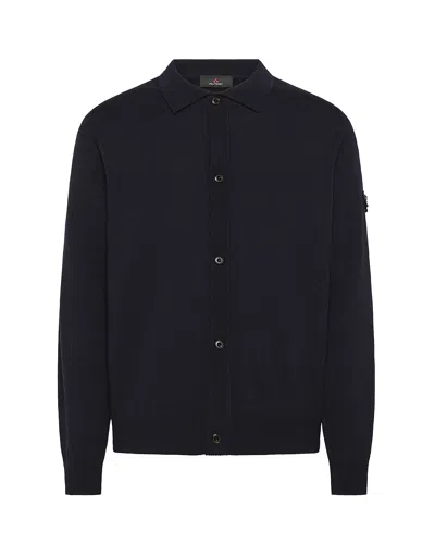 Peuterey Cardigan Candies Blu Grafite In Black