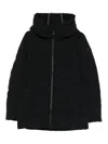 Peuterey Tailored Black Coat With Structured Collar And Minimalist Appeal In Black