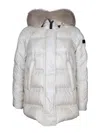 Peuterey Takan Quilted Jacket Mqn 04 In Recycled Polyester, Cream Color In White