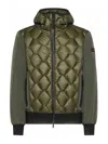 Peuterey Short Green Koons Down Jacket In Green