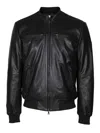 Peuterey Soft Leather Jacket In Black
