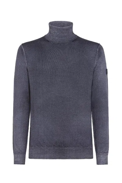 Peuterey Classic Blue Wool Sweater In Gray