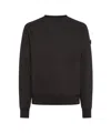 Peuterey Classic Crew Neck Sweatshirt With Button Accent In Brown