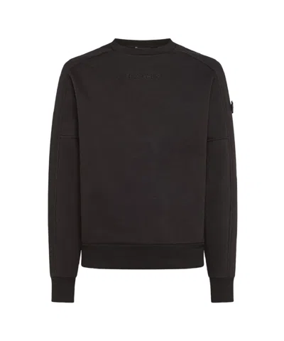 PEUTEREY CLASSIC CREW NECK SWEATSHIRT WITH BUTTON ACCENT