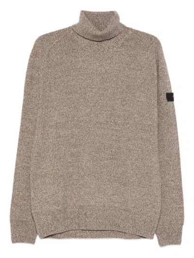 PEUTEREY CLASSIC KNIT SWEATER WITH RIBBED DETAILS