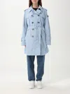 Peuterey Sky Blue Parka With Double-breasted Front In Hellblau
