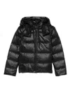 Peuterey Black Shiny Nylon Puffer Jacket In Black