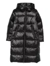 Peuterey Hooded Quilted Coat In Animal Print