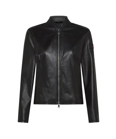 Peuterey Coats Black In Nero Neri E Grigi