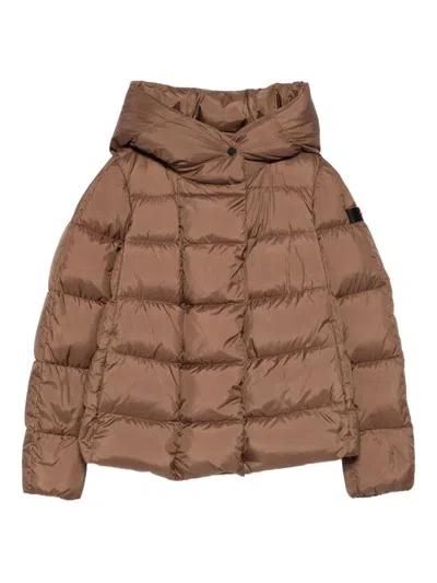 PEUTEREY PEUTEREY BROWN SHORT DOWN JACKET 'TUCANO'