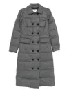 Peuterey Single-breasted Padded Coat In Gray