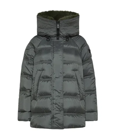 Peuterey Coats Green In Gray