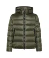 Peuterey Green Ripstop Nylon Down Jacket With Quilted Design In Verde Blu E Verdi