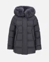 Peuterey Takan Down Jacket In Black In Grey