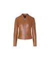 Peuterey Leather Jacket In Brown