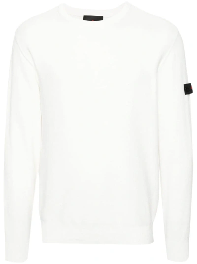 Peuterey Cotton Crewneck Sweater In White