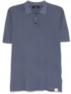 Peuterey Polo Classica In Tricot Di Cotone In Blue