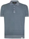 Peuterey Zeno 02 Polo In Grey Piqué Cotton In Blue