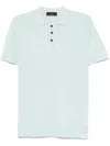 Peuterey Fein Gestricktes Poloshirt In Clear Blue