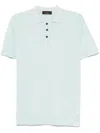 Peuterey Fein Gestricktes Poloshirt In Clear Blue