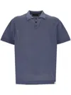 Peuterey Polo Classica In Tricot Di Cotone In Clear Blue