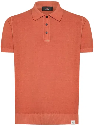 Peuterey Cotton Polo Shirt In Orange