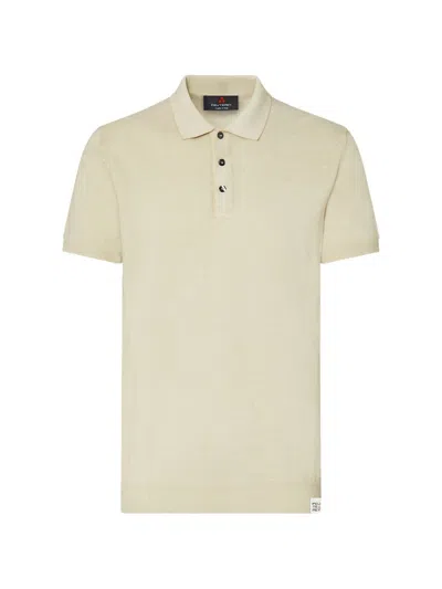 Peuterey Correboi Polo Shirt In Silica Blue In Neutral