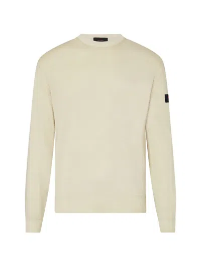 Peuterey Crew-neck Logo-patch Sweater In Neutral